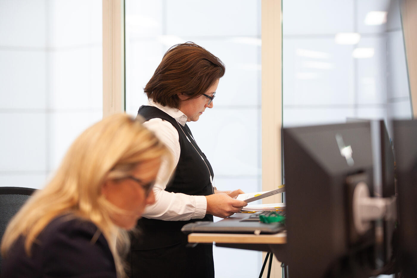 Medewerkers op de serviceafdelingen