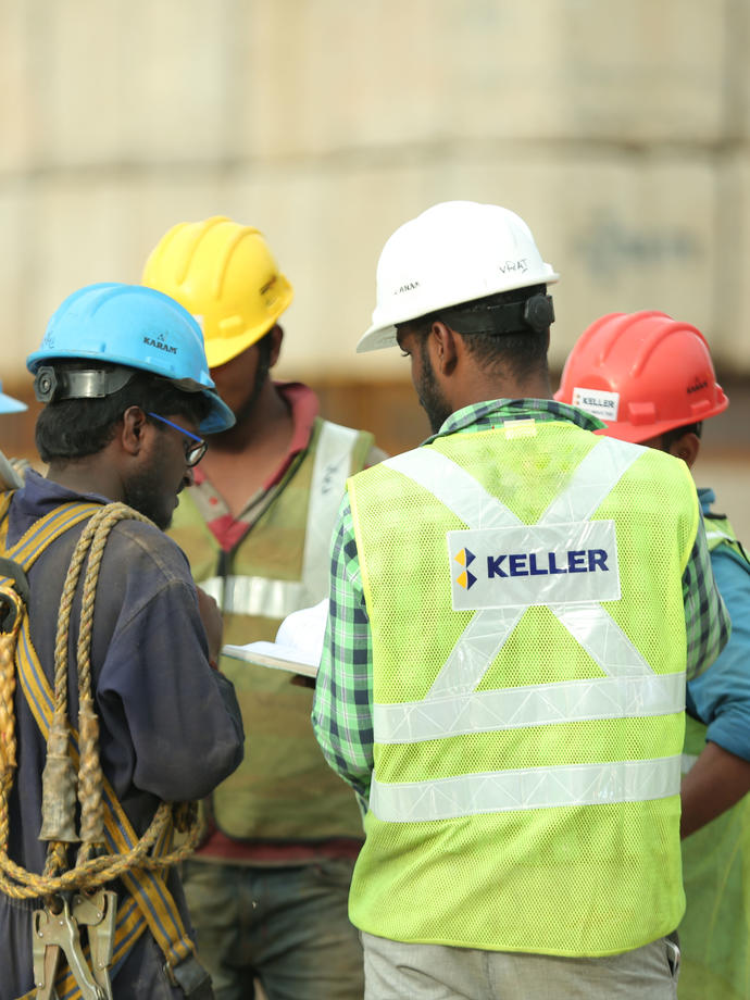 Keller India employees on site