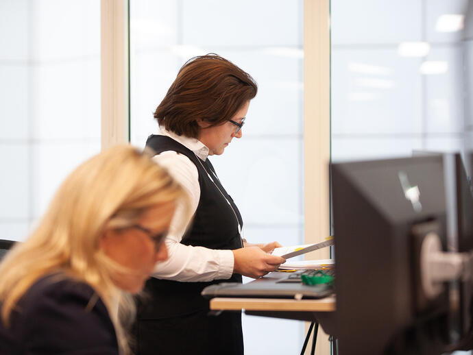 Medewerkers op de serviceafdelingen